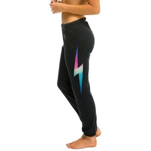 Aviator Nation rainbow bolt sweatpants